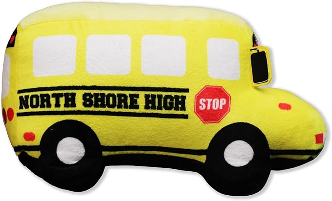 Large Plush School Bus Dog Toy – Interactive Fun for Happy Pups